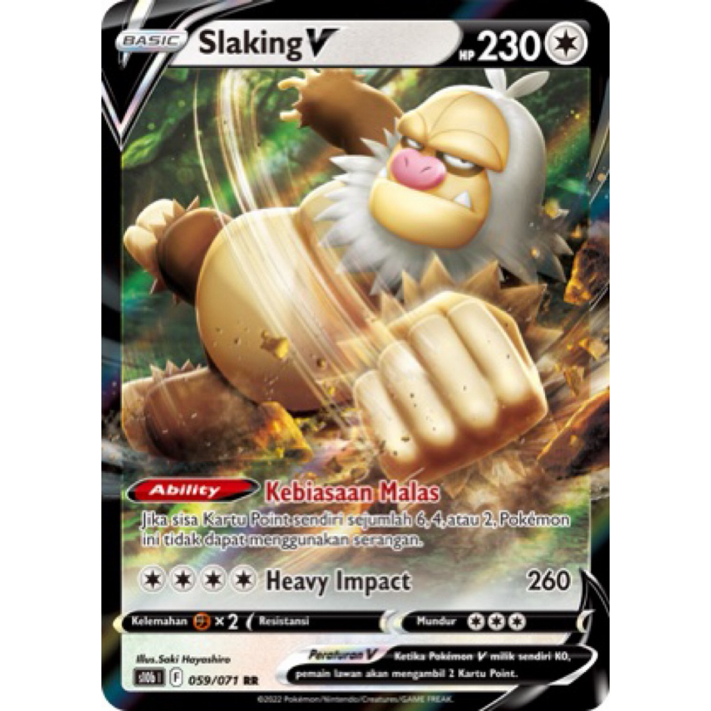 Slaking V - RR - S10B 059/071 - Pokemon GO - Pokemon TCG Indonesia