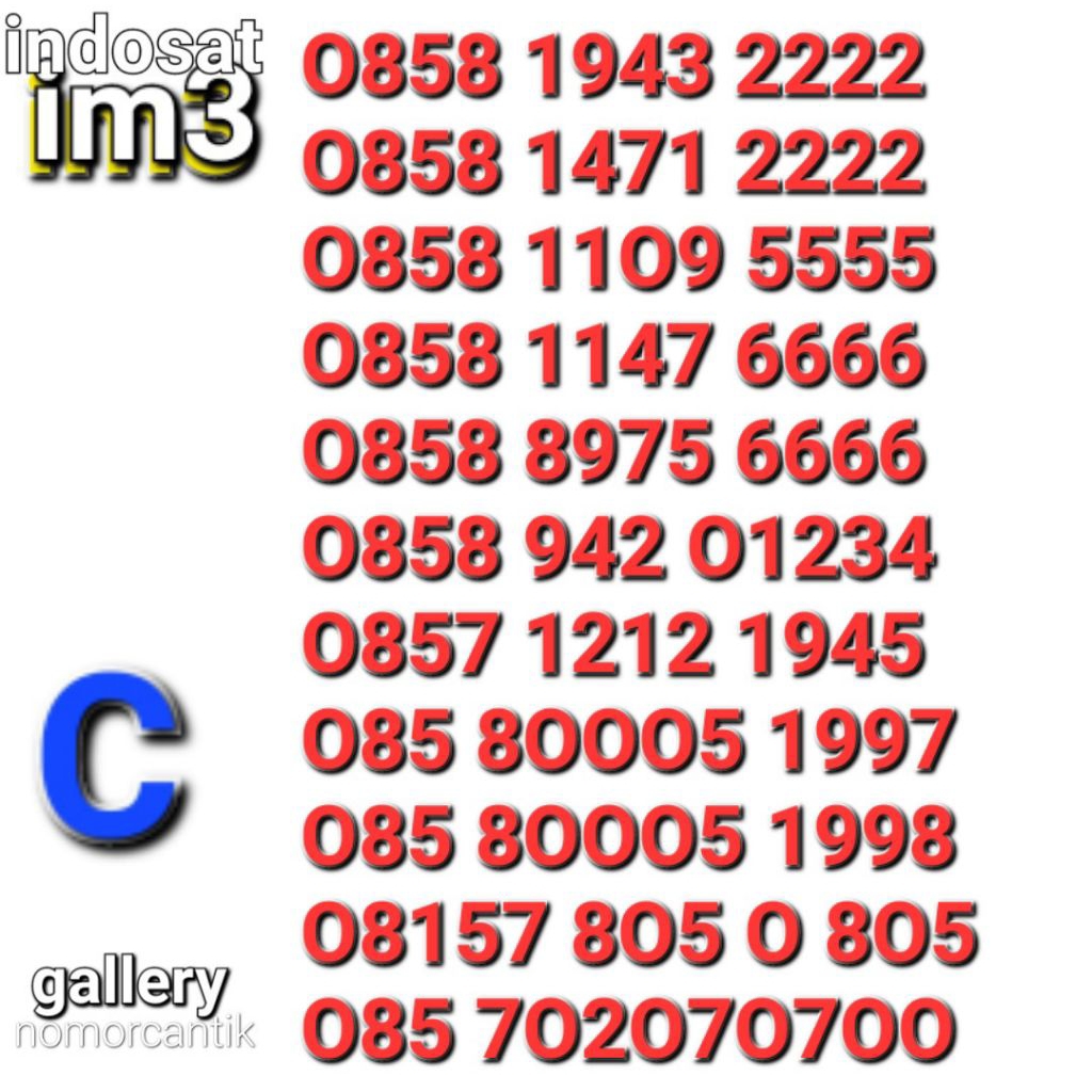 NOMOR CANTIK INDOSAT 5555 6666