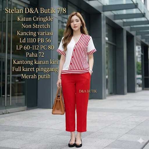 DNA BUTIK || II LD 110 SOSIALITA Ld 110 Setcel Wanita Sosialita 7/8 ld 110, Setcel Katbol, Set katun