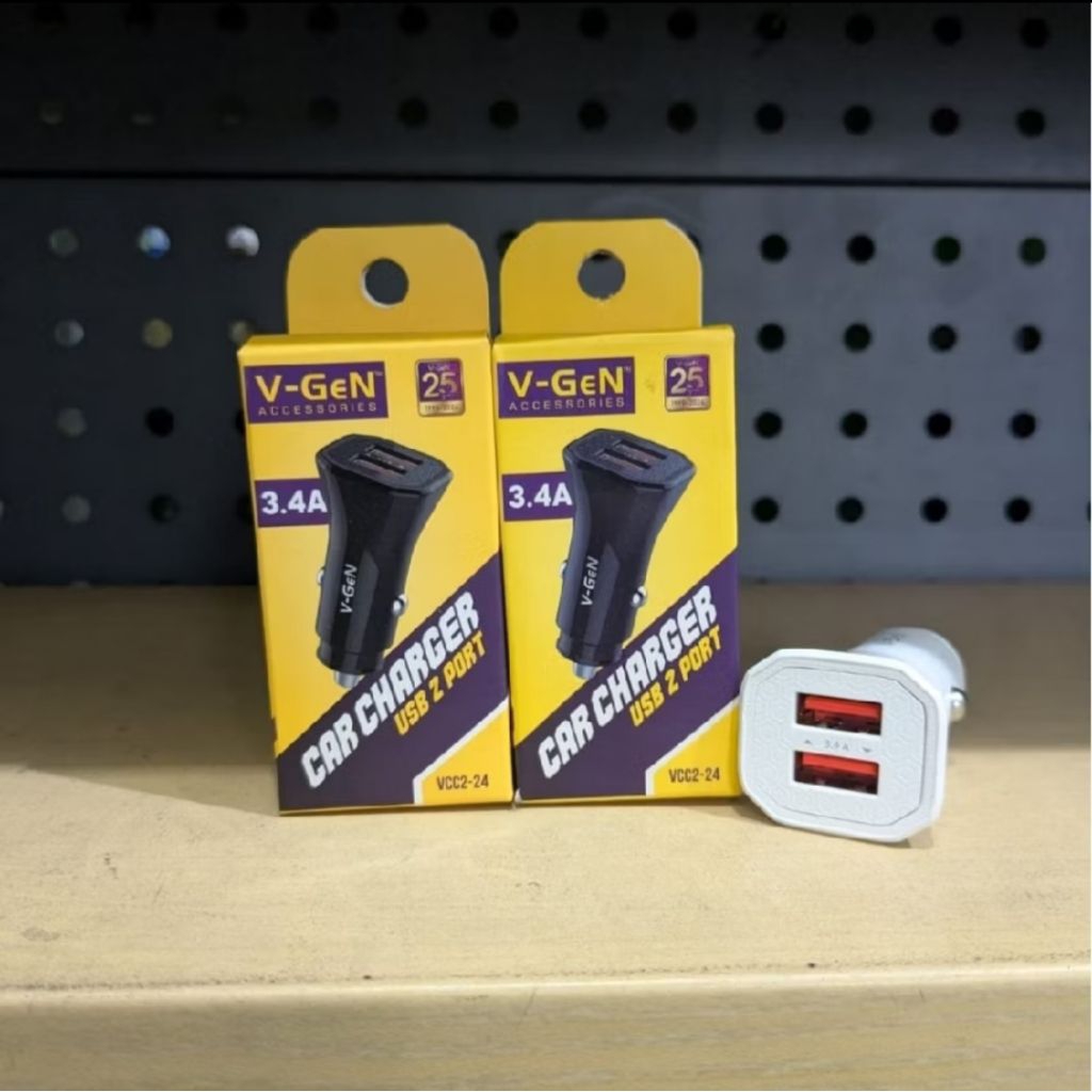 Cas Mobil | Car Charger V-Gen Original USB 2 Port 3.4A