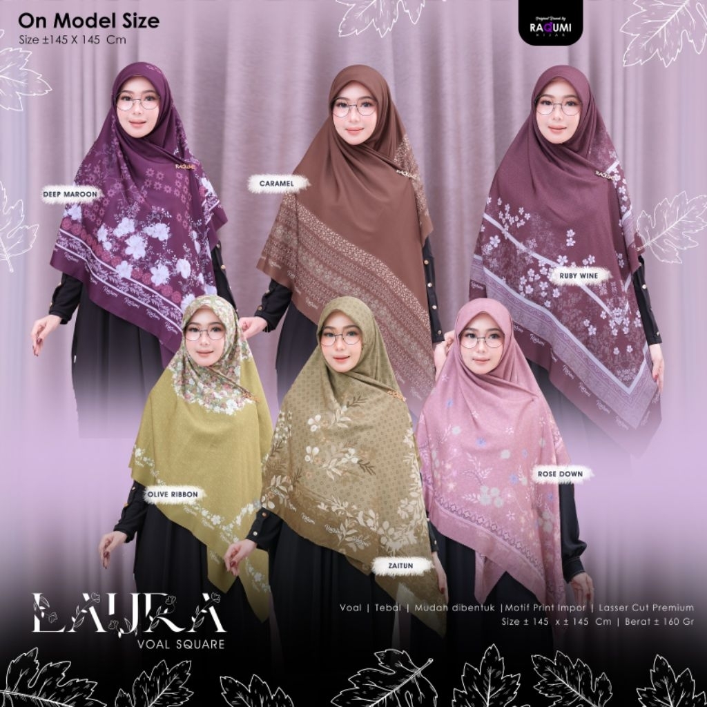 LAURA VOAL SQUARE JUMBO BY RAQUMI HIJAB