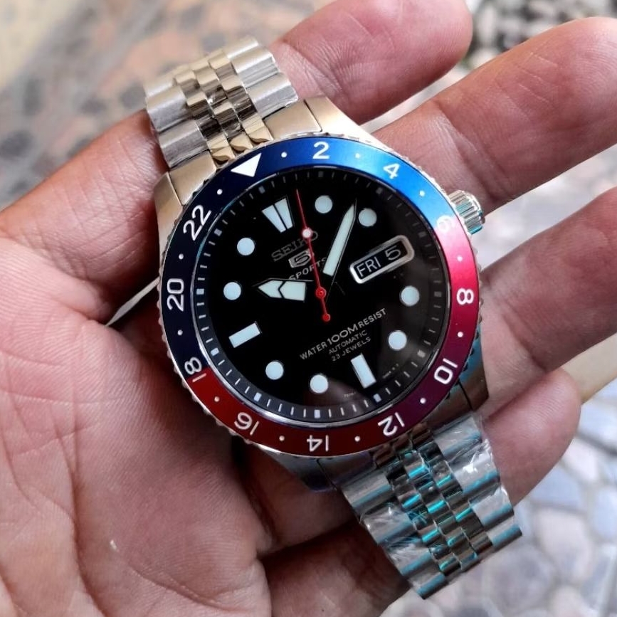 seiko mod pepsi basic sea urchin snzf17 dan case expedition dial 40mm