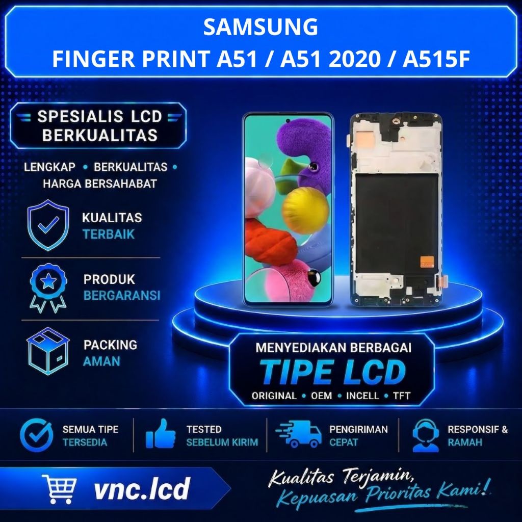 LCD SAMSUNG A51 / A51 2020 / A515F  ORIGINAL OLED FINGERPRINT