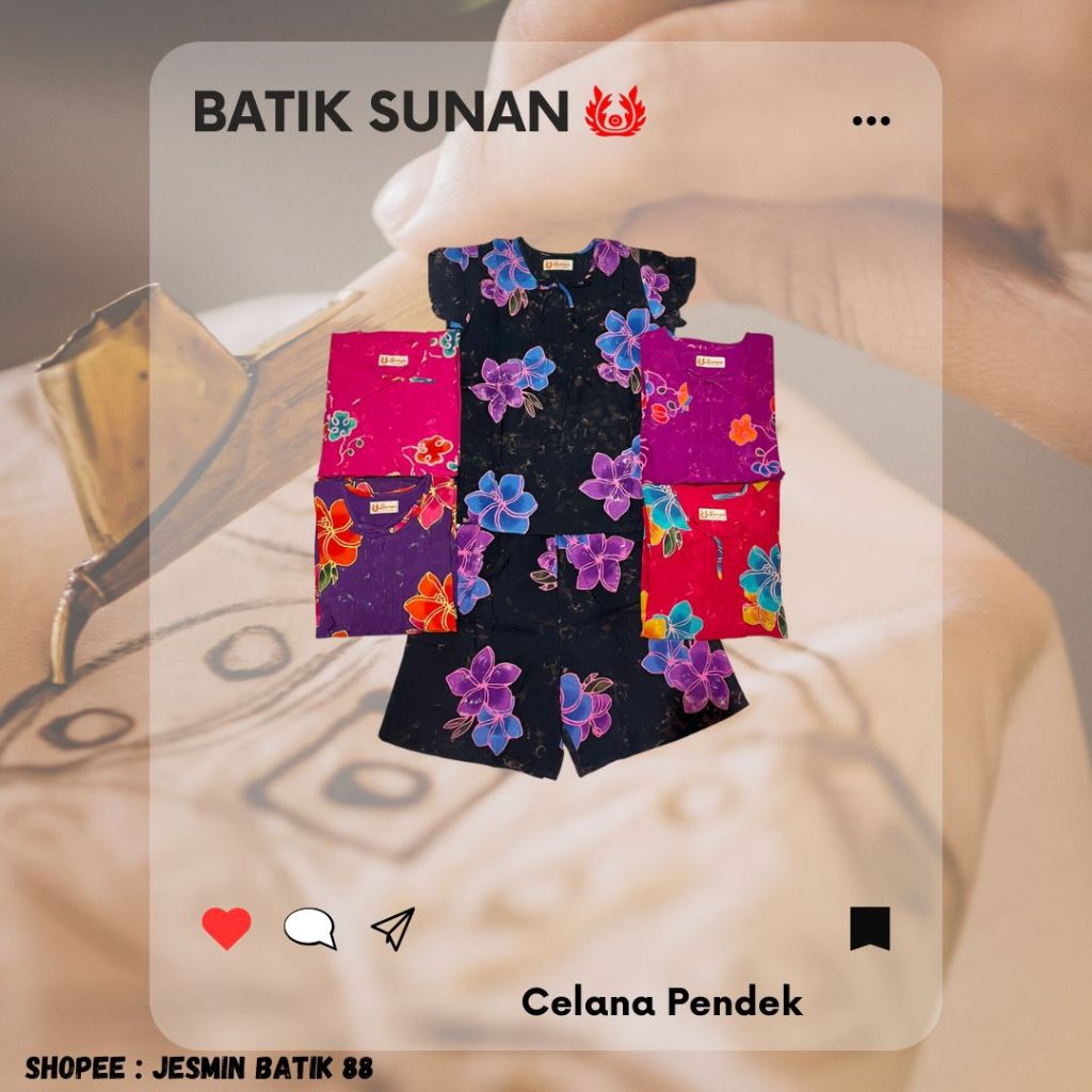 Batik Sunan Shortpants (Setelan Celana Pendek) Hotpants Besar