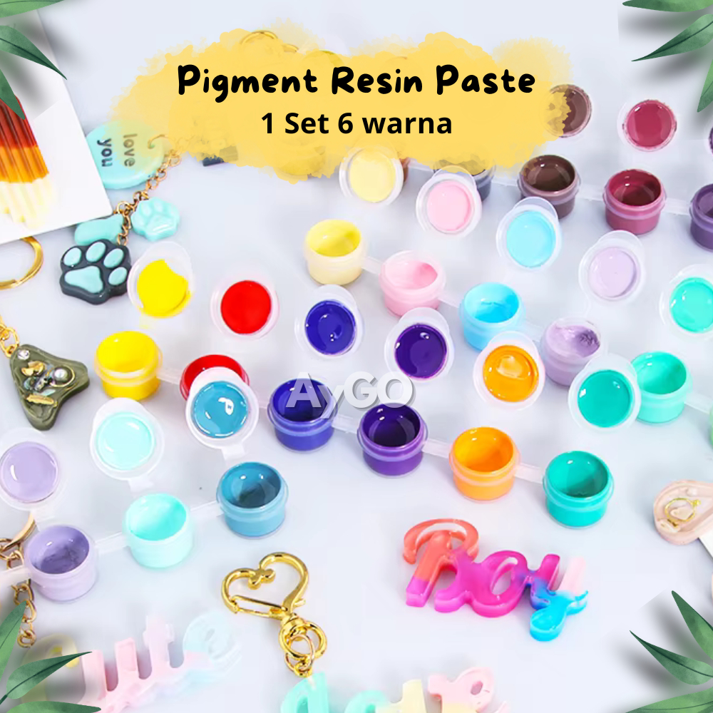 6 Warna/Set Pigment Resin Paste Opaque / Pewarna Resin Paste / Highly Concentrated Pigment Paste Opa