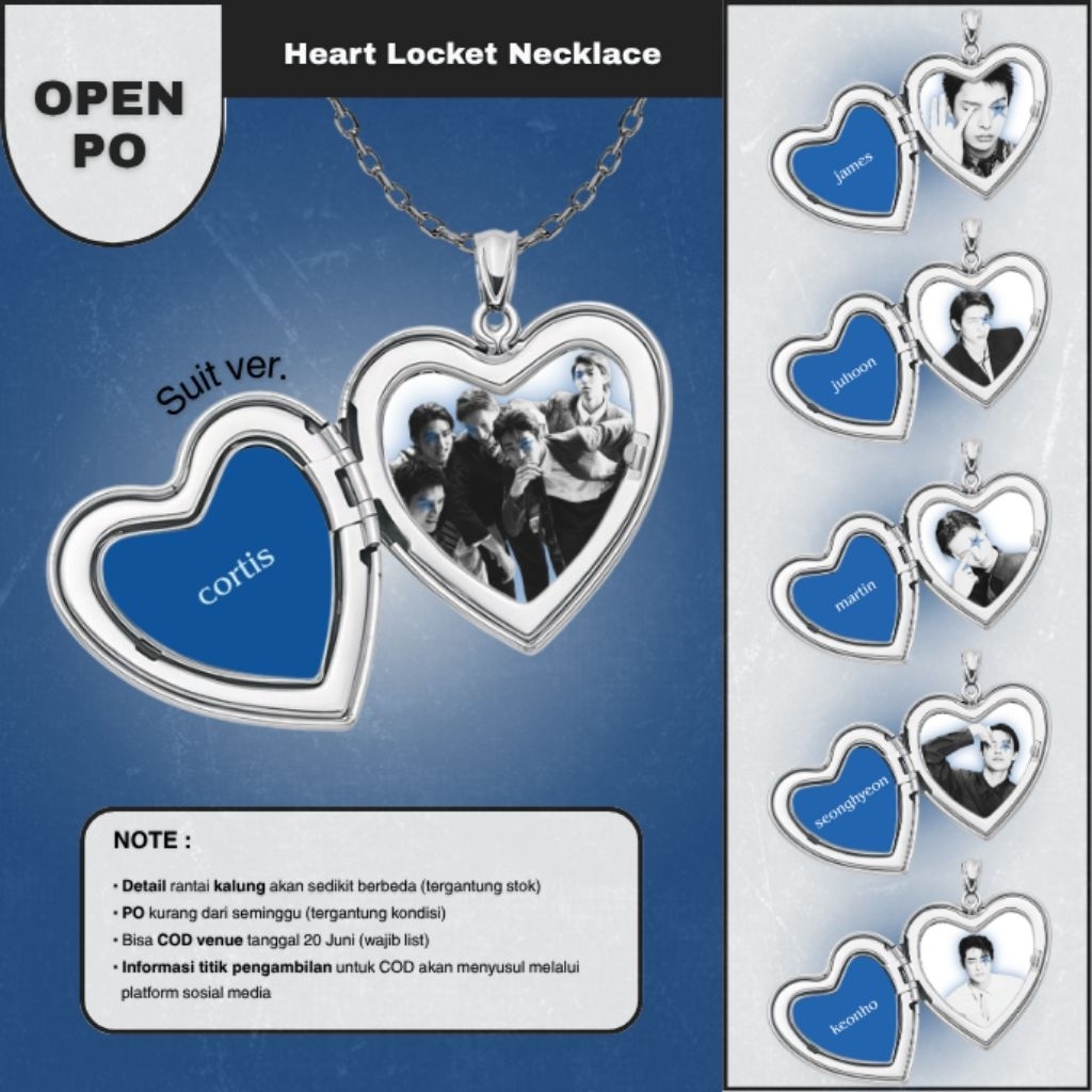 [Pre-Order] Heart Locket Necklace CORTIS Suit ver.