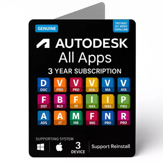 Autodesk All Apps Autocad Lisensi 3 Tahun - 43 Aplikasi dalam Satu Lisensi, Update Otomatis, Kompati