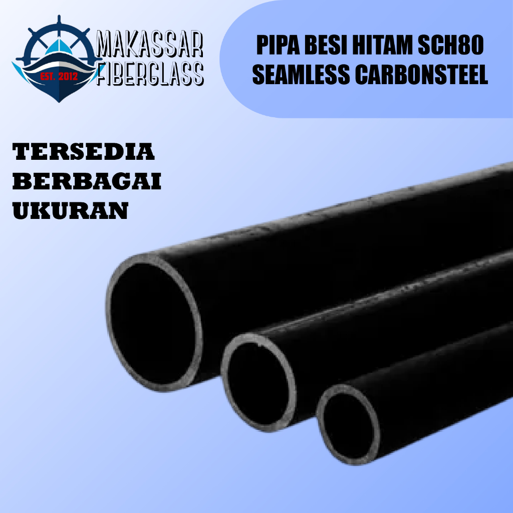 PIPA BESI HITAM SCH80 3" SEAMLESS CARBONSTEEL / SCHEDULE 80
