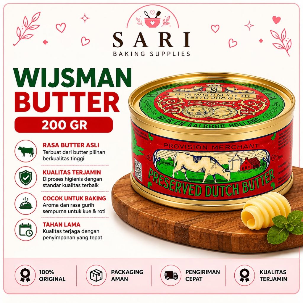 Wisman Butter 200g Halal Gurih Wysman Wijsman Asli Holland Belanda