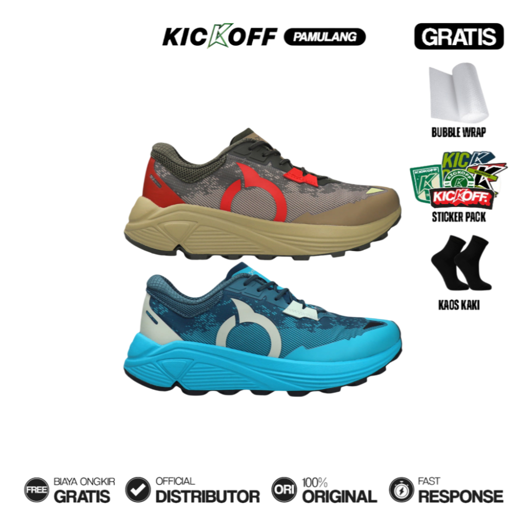 SEPATU TRAIL RUN ORTUSEIGHT / SEPATU LARI TRAIL ORTUSEIGHT RINJANI FREE KAOS KAKI