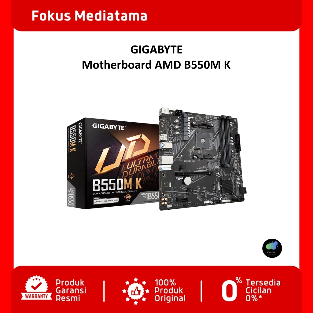 Gigabyte B550M K Motherboard Micro-ATX AMD B550 AM4 DDR4