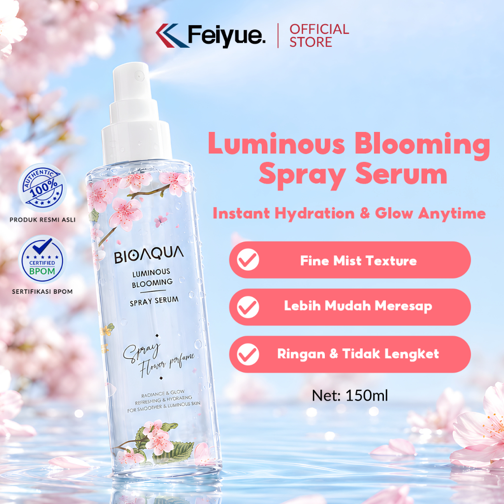 Feiyue x BIOAQUA Face Mist 150ml Luminous Blooming Spray Serum / Balance Spray Serum