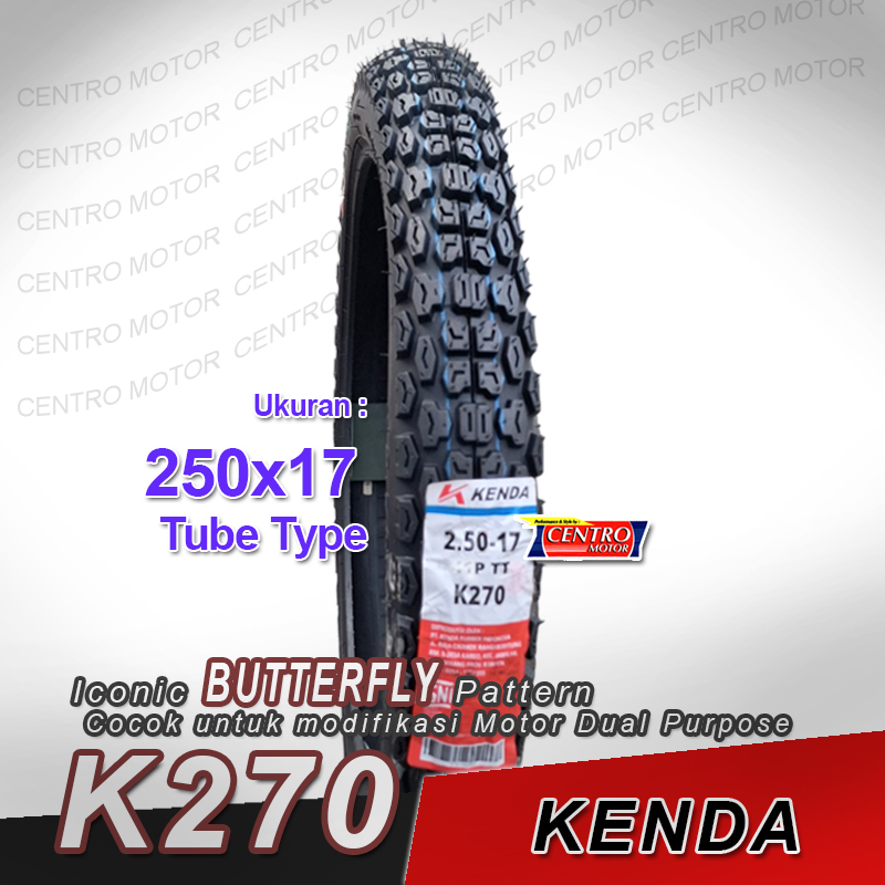 KENDA K270 250-17 Ban Dual purpose ring 17 untuk motor bebek