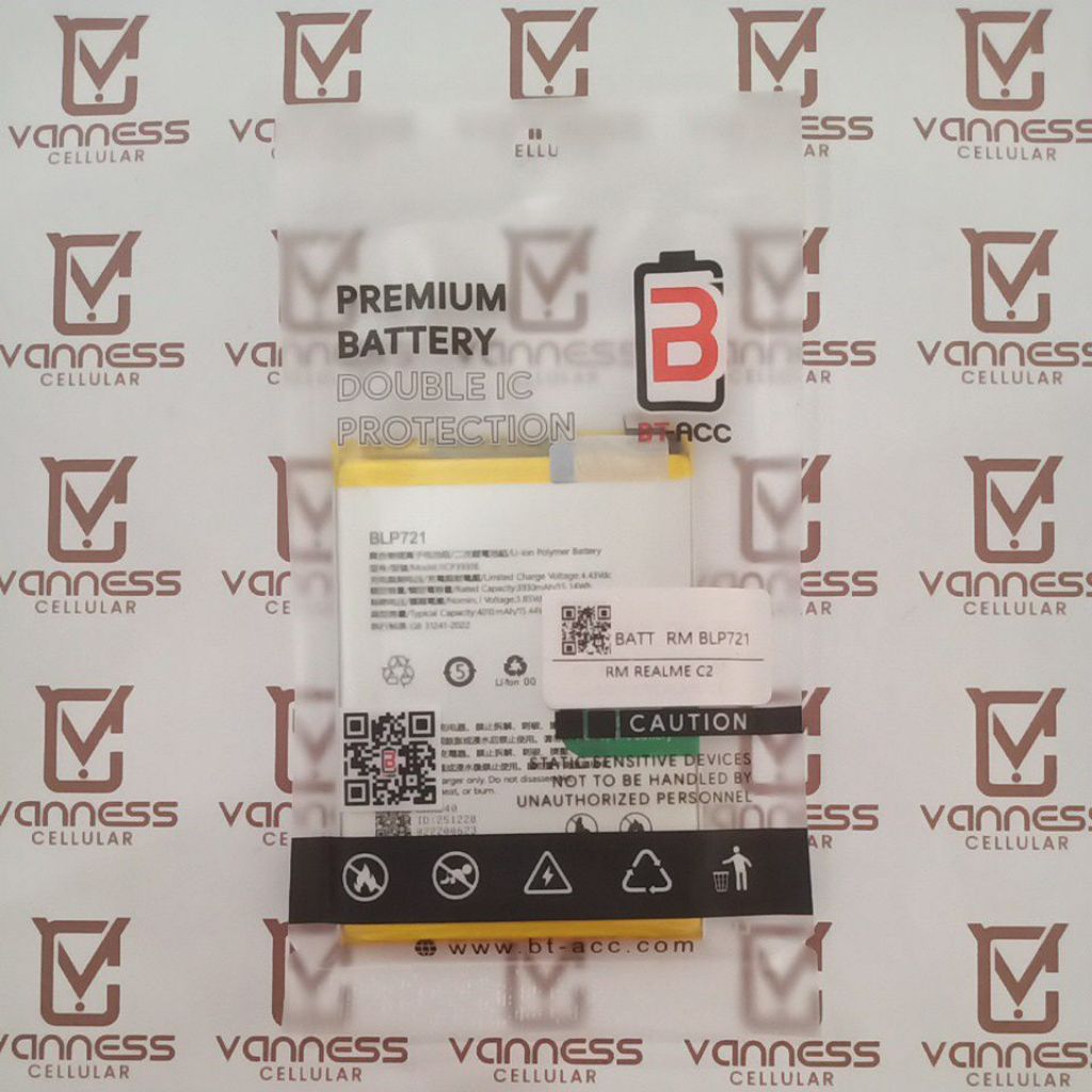 BATERAI PREMIUM DOUBLE IC BLP721 REALME C2