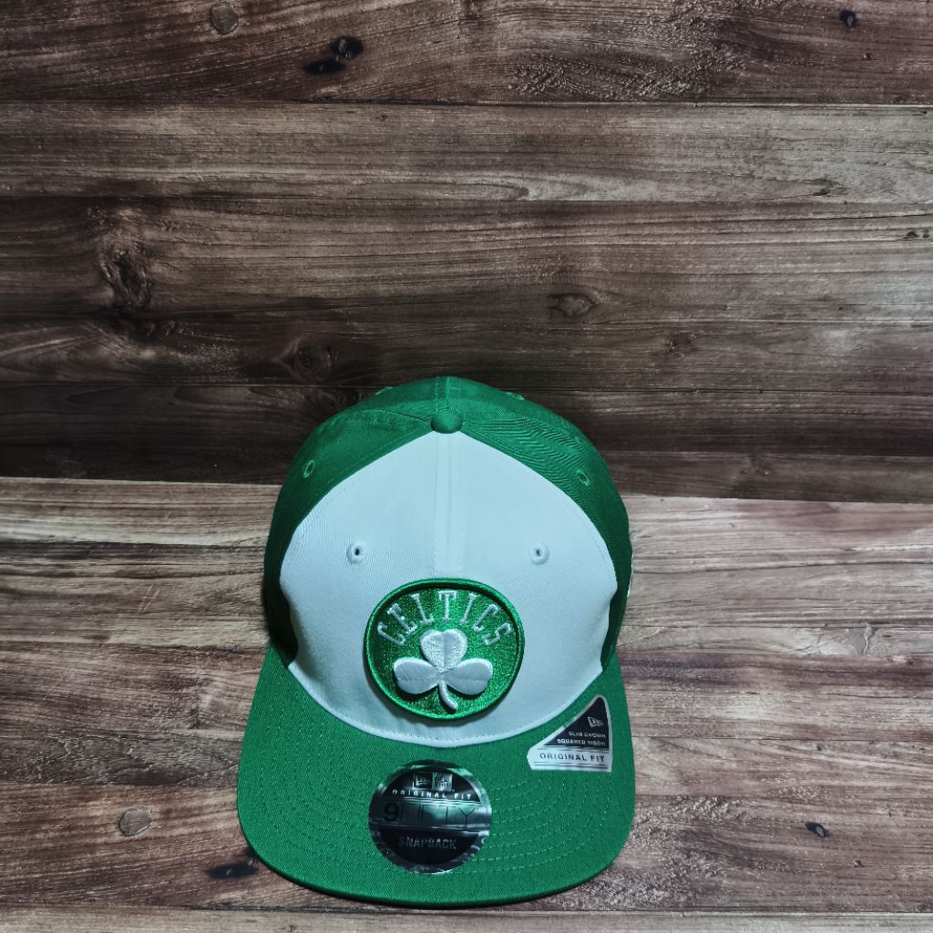 topi snapback new era Mexico blank series Boston Celtics logo green