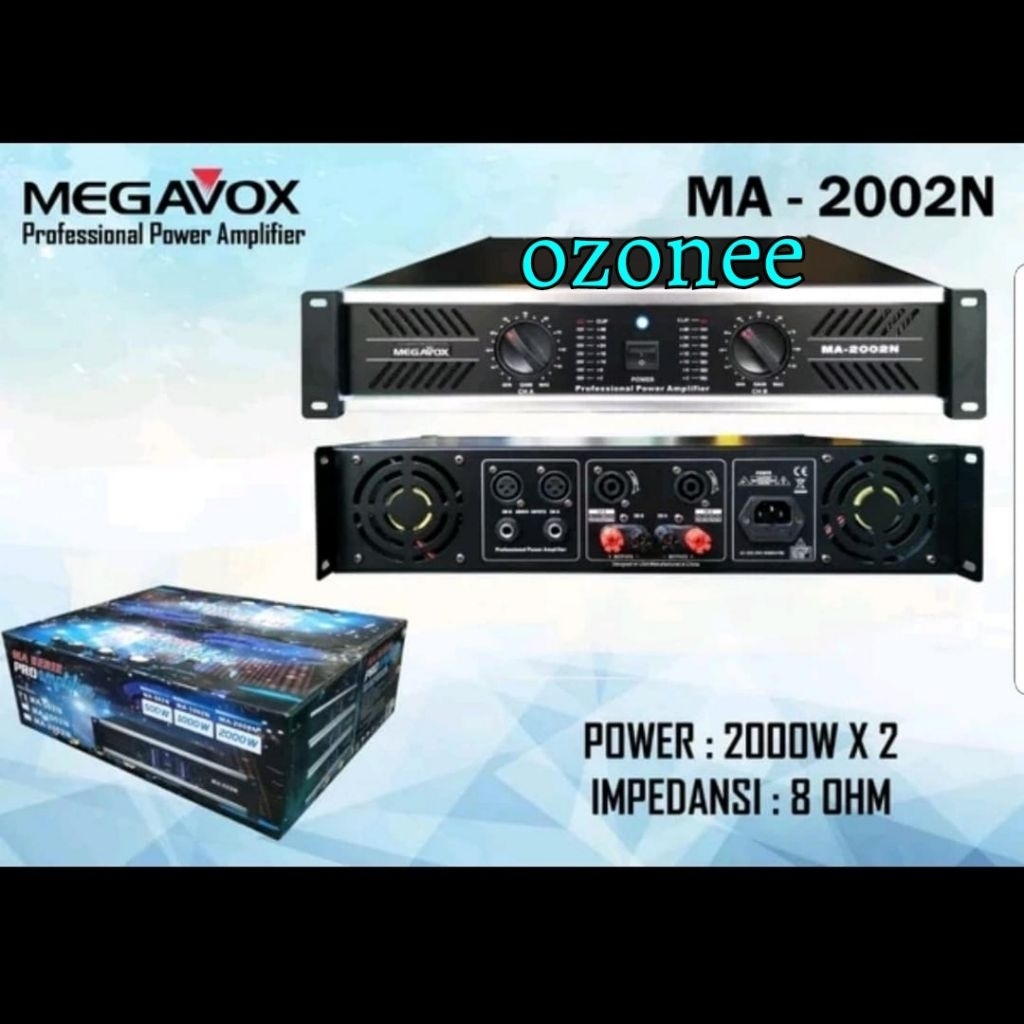 Power Amplifier Megavox MA -2002 / MA2002 / MA 2002 2X2000 Watt Original