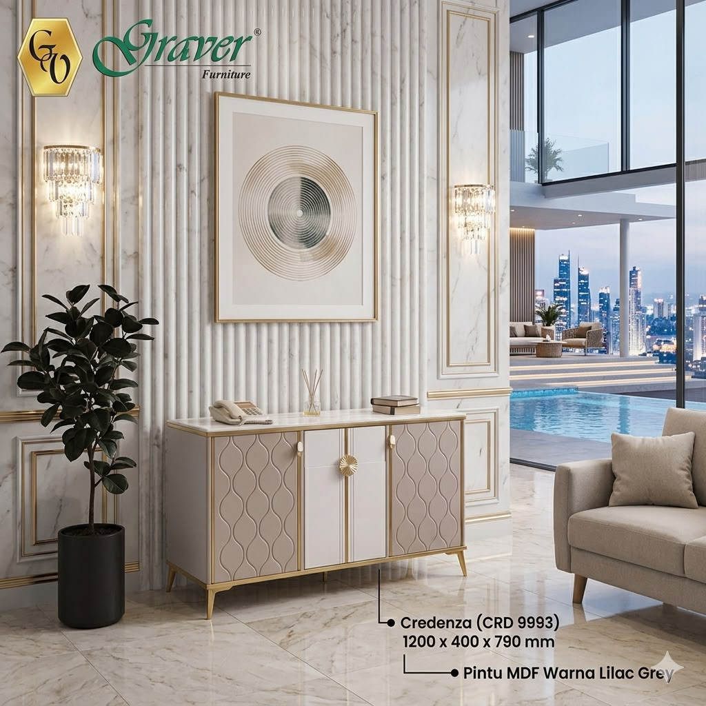 Graver Buffet Marmer Credenza Meja Altar Meja TV Lemari TV Sideboard Marmer Lemari Serbaguna Meja Pa