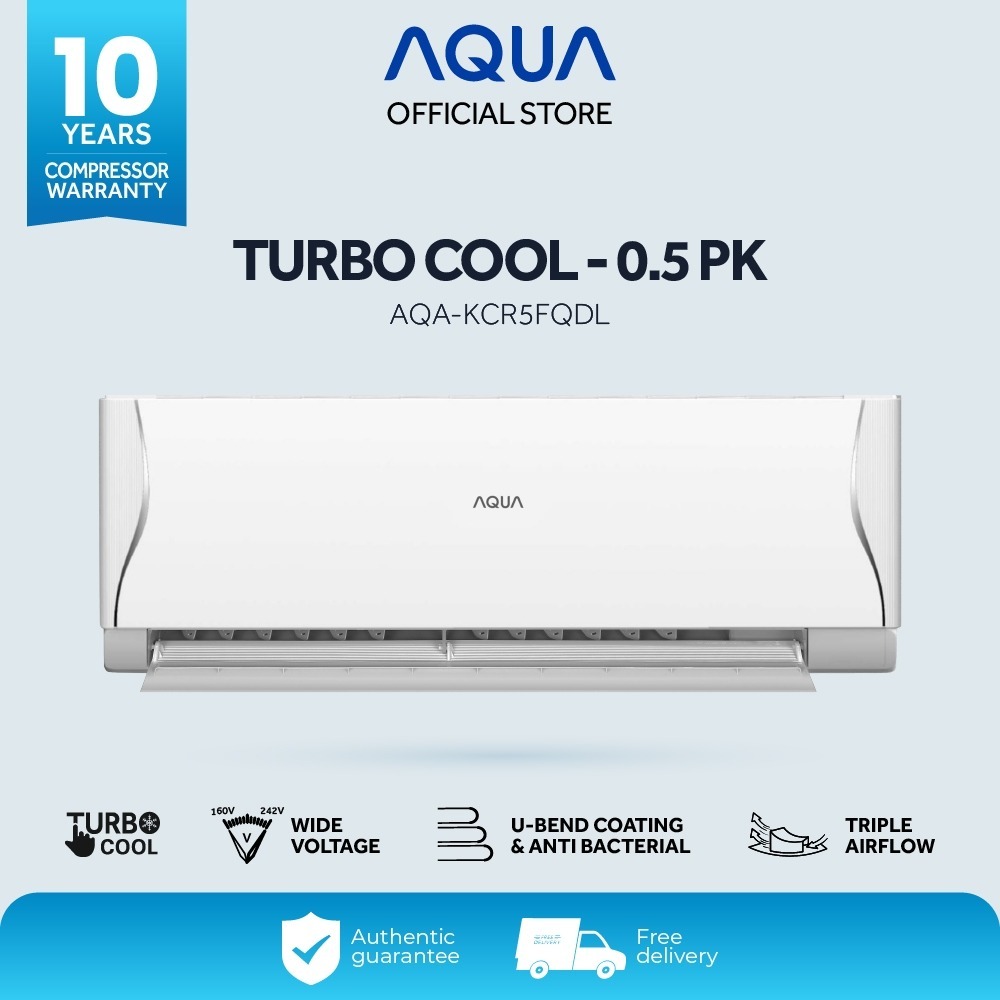AQUA AQA-KCR5FQDL AC Split Standard Turbo Cool 1/2 PK 8-12 m²
