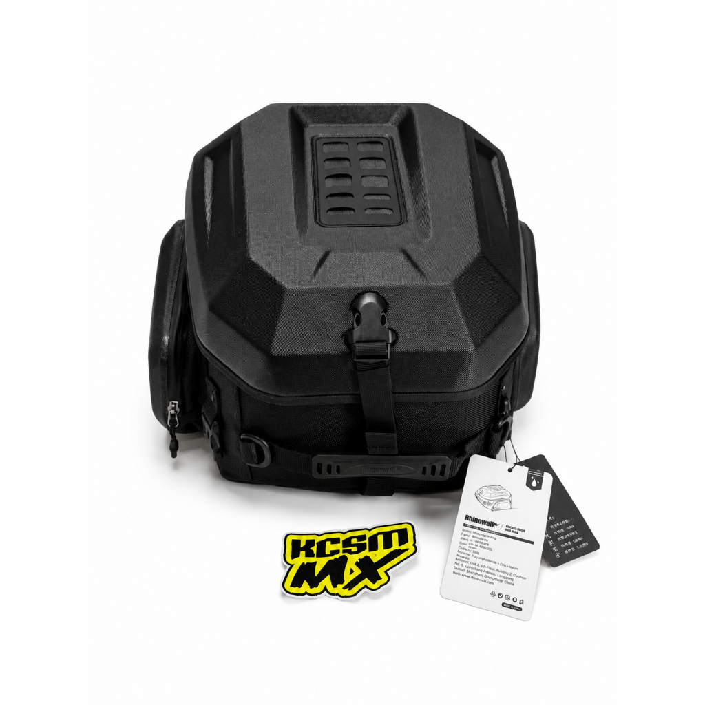 Tas Motor Rhinowalk MFT2310 Hard Shell 23-35L Expandable Waterproof Rack Bag Helm Trail ADV Touring