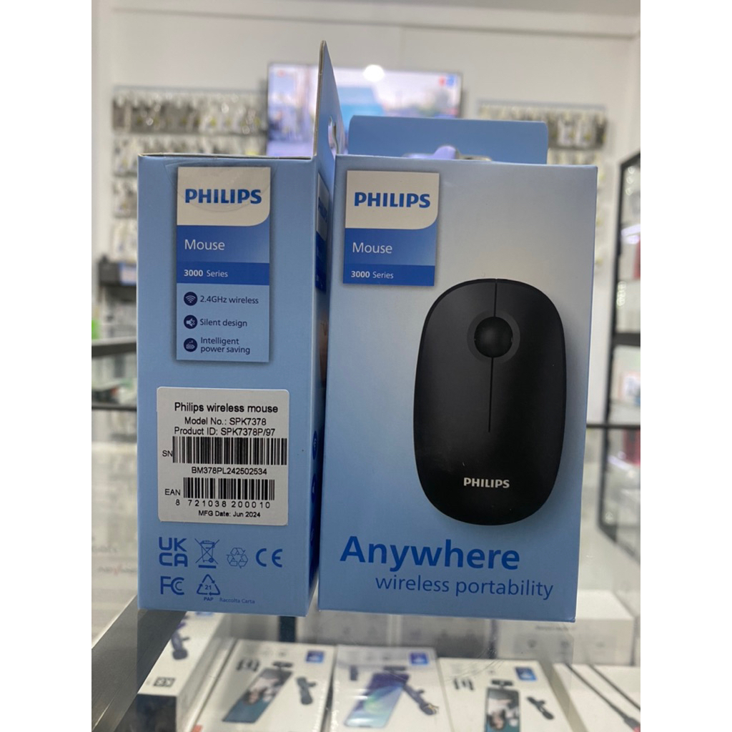 Mouse PHILIPS SPK7378 Mouse 2.4GHZ Wireless Optical 1600 DPI silent Click Original