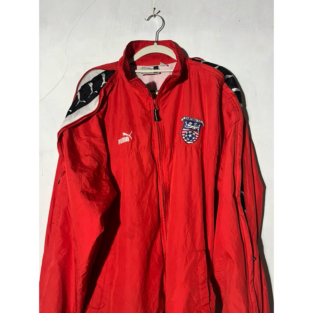 Tracktop puma original spell out lengan berzipper