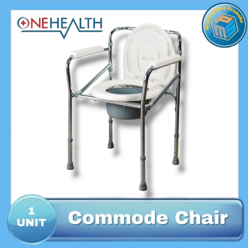 Commode Chair OneHealth Toilet Portable   Commode Chair Tanpa Roda OneHealt