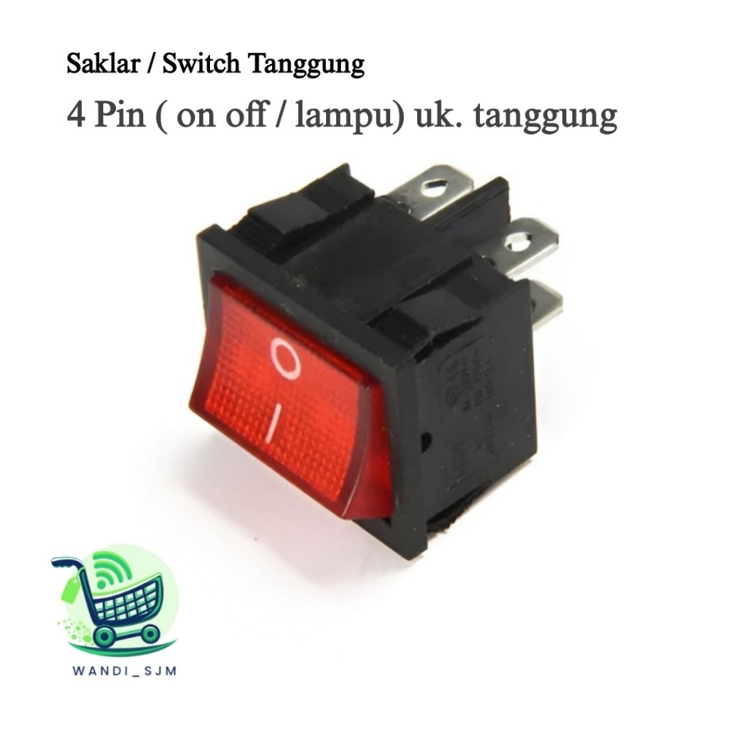 Switch tanggung 4 pin on off lampu saklar 4kaki Tanggung