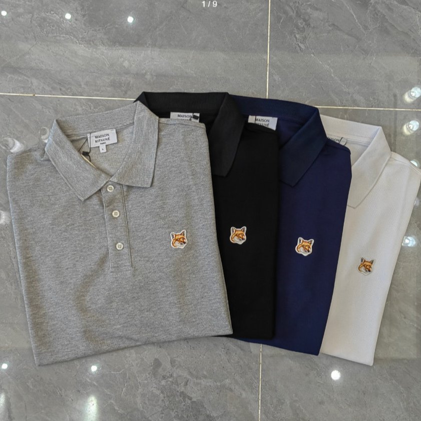 6602# Maison Kitsune single fox polo shirt baru