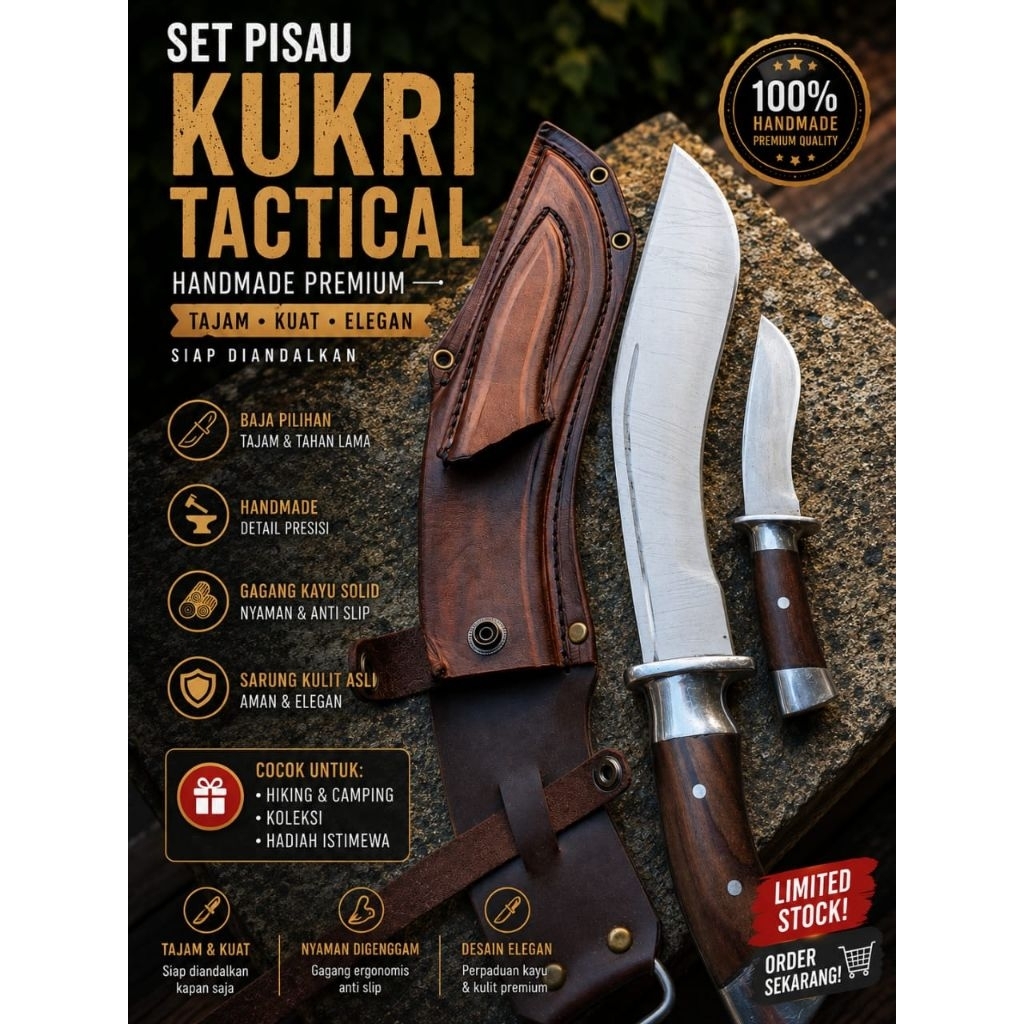 pisau kukri tactical survival adventure