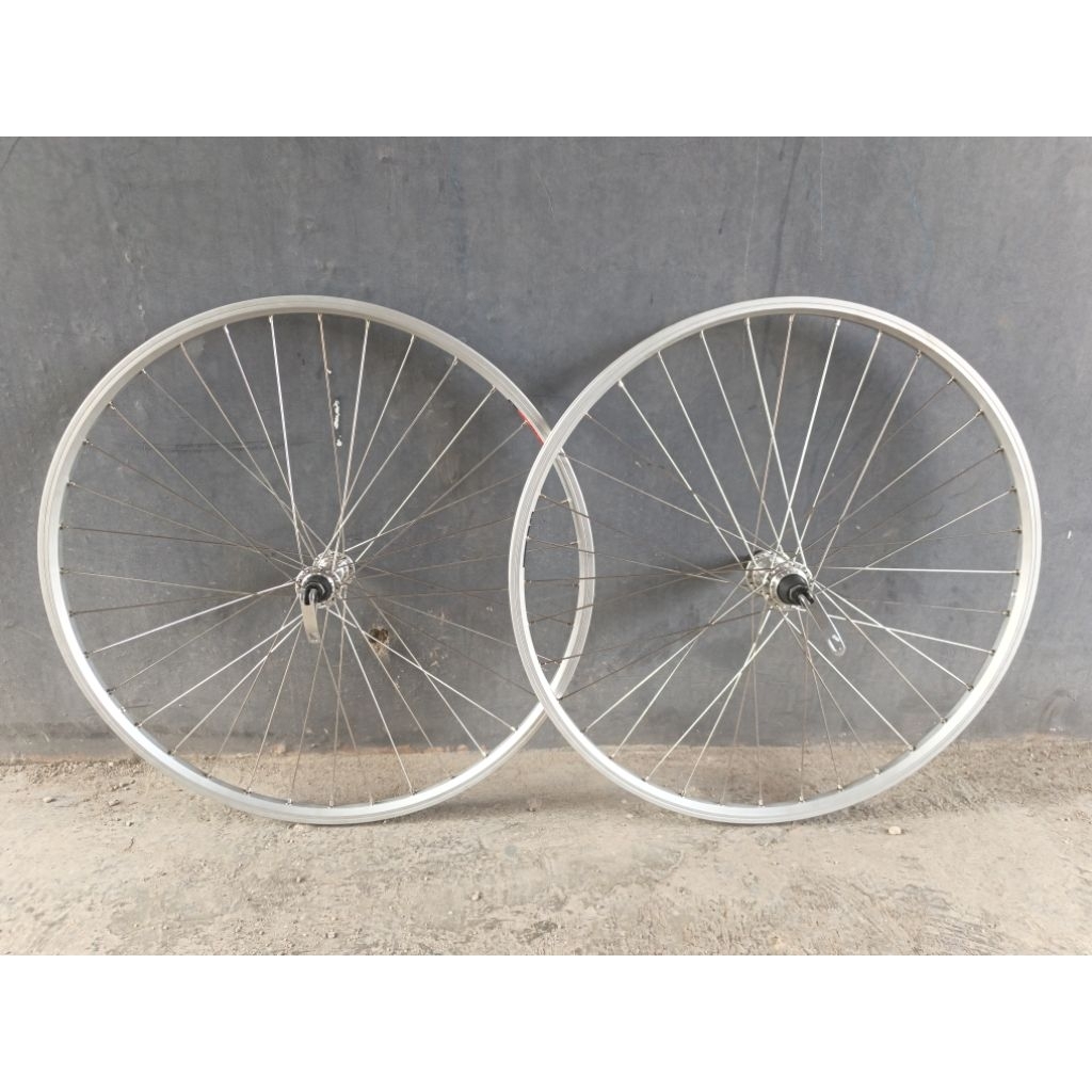 wheelset 26 rims araya TM620 hub platinum spoke stenlis sepeda mtb federal