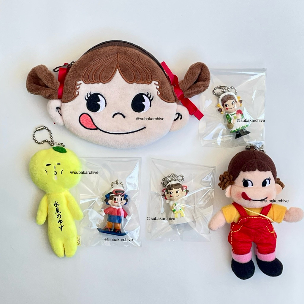 Ganci Keychain Peko Fujiya Pekoyama Trinkets Pouch Koin Dompet Kecil Peko Plush Ganci Yukio