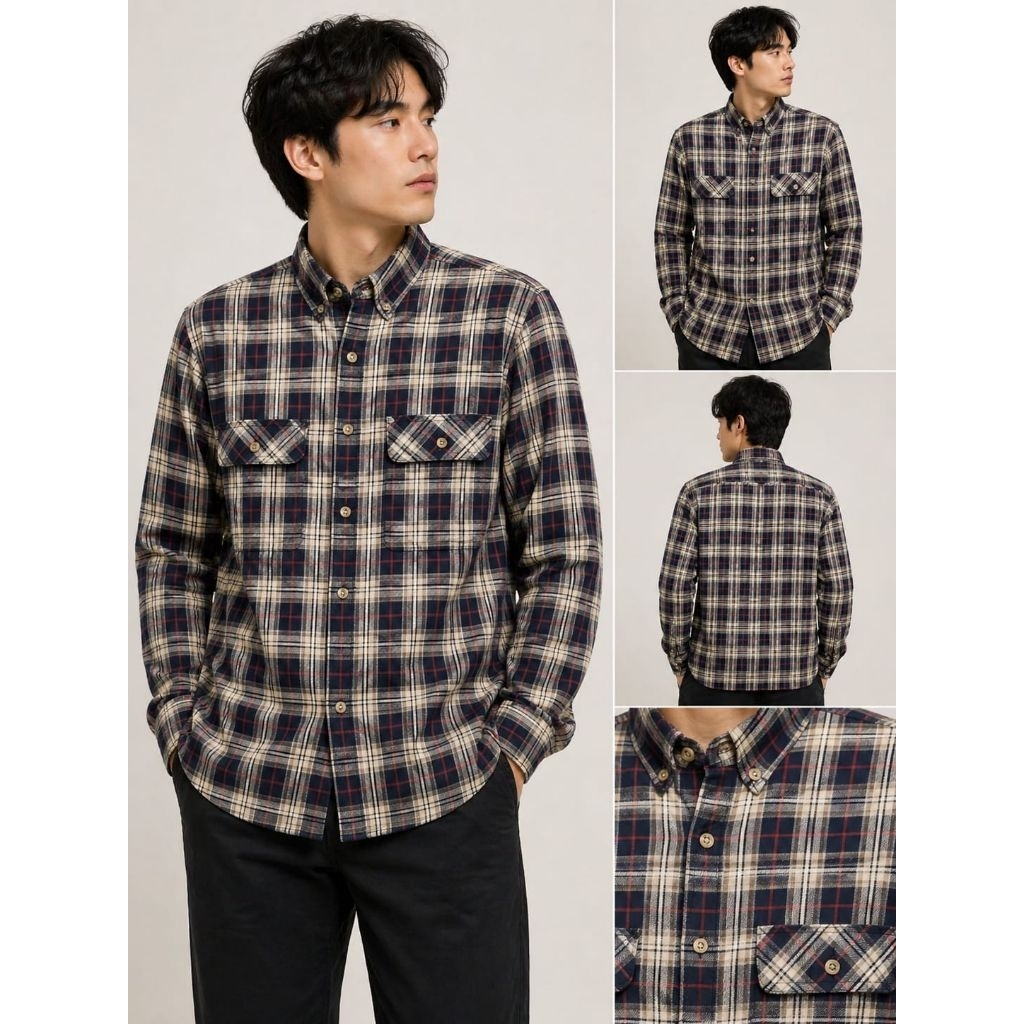 Kemeja unisex/kemeja flanel/flannel Kent & Crew