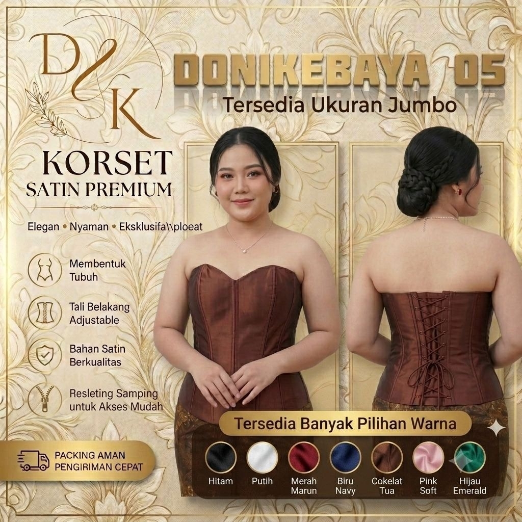 Longtorso satin jumbo_korset satin jumbo_kamisol satin bahan premium..