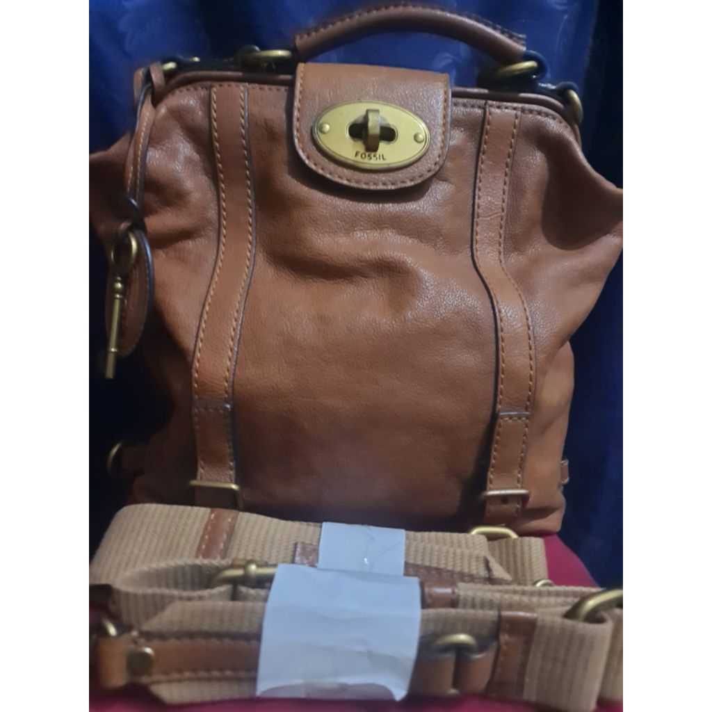 Preloved F*ossil Emilia backpack kulit asli