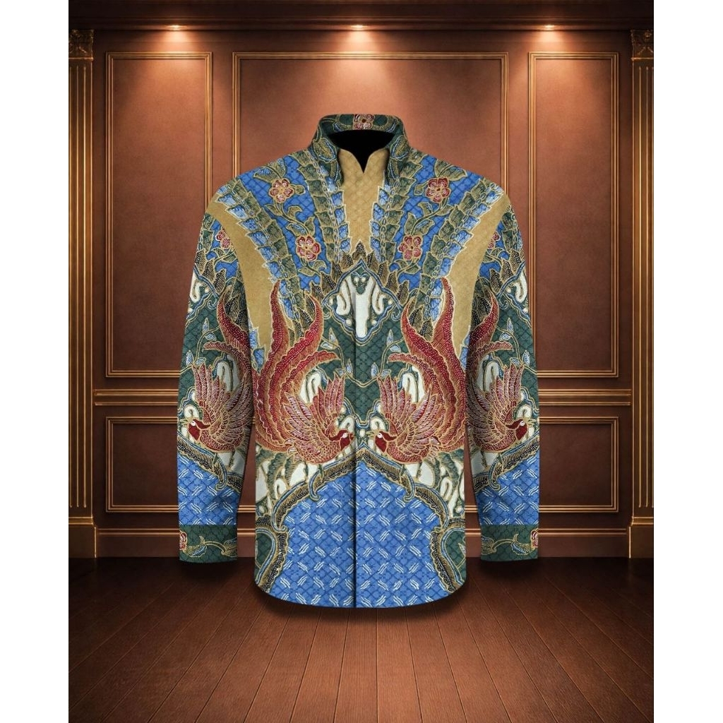 kain batik tulis pria bahan sutera kain batik tulis pria warna biru muda
