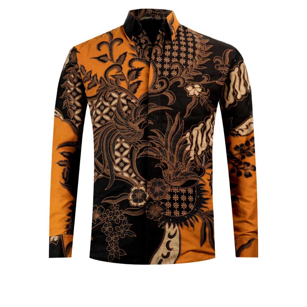 BATIK HAMAYRA||KEMEJA BATIK PRIA MOTIF PHOENIX SOGAN PRATAMA