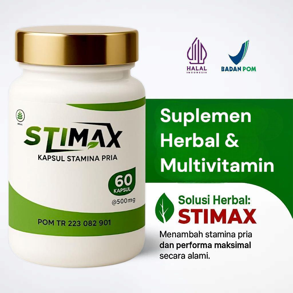 Original Kapsul Stamina STIMAX Suplemen Penambah Obat Stamina Pria Dewasa KUAT HERBAL TAHAN LAMA