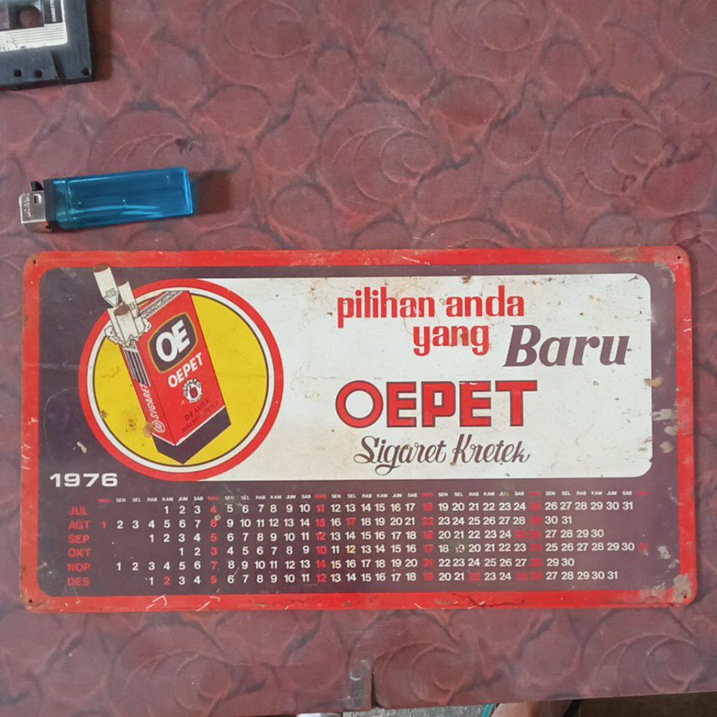seng kalender iklan jadul