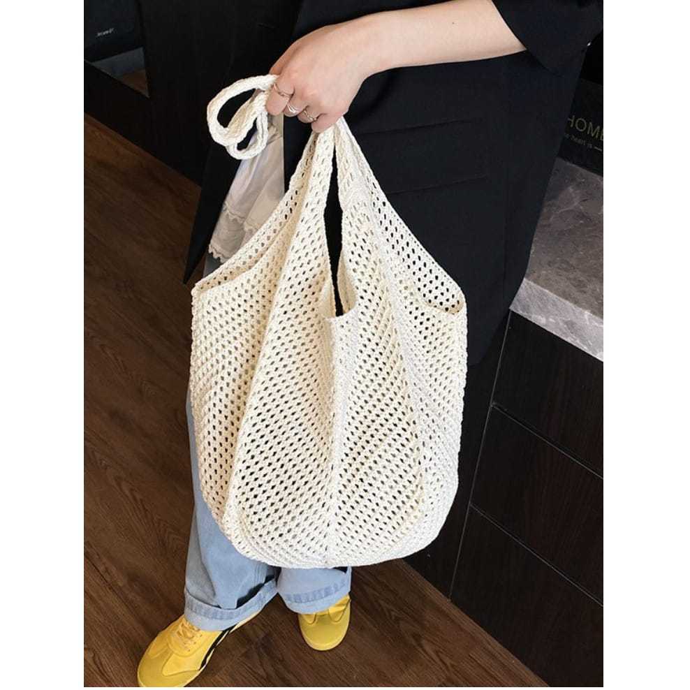 Tas Rajut Model Korea | Tas Tote Rajut Wanita Santai & Stylish