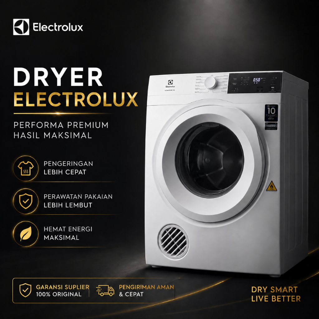 Electrolux Dryer konversi gas kapasitas 9kg - Dryer laundry - dryer konversi