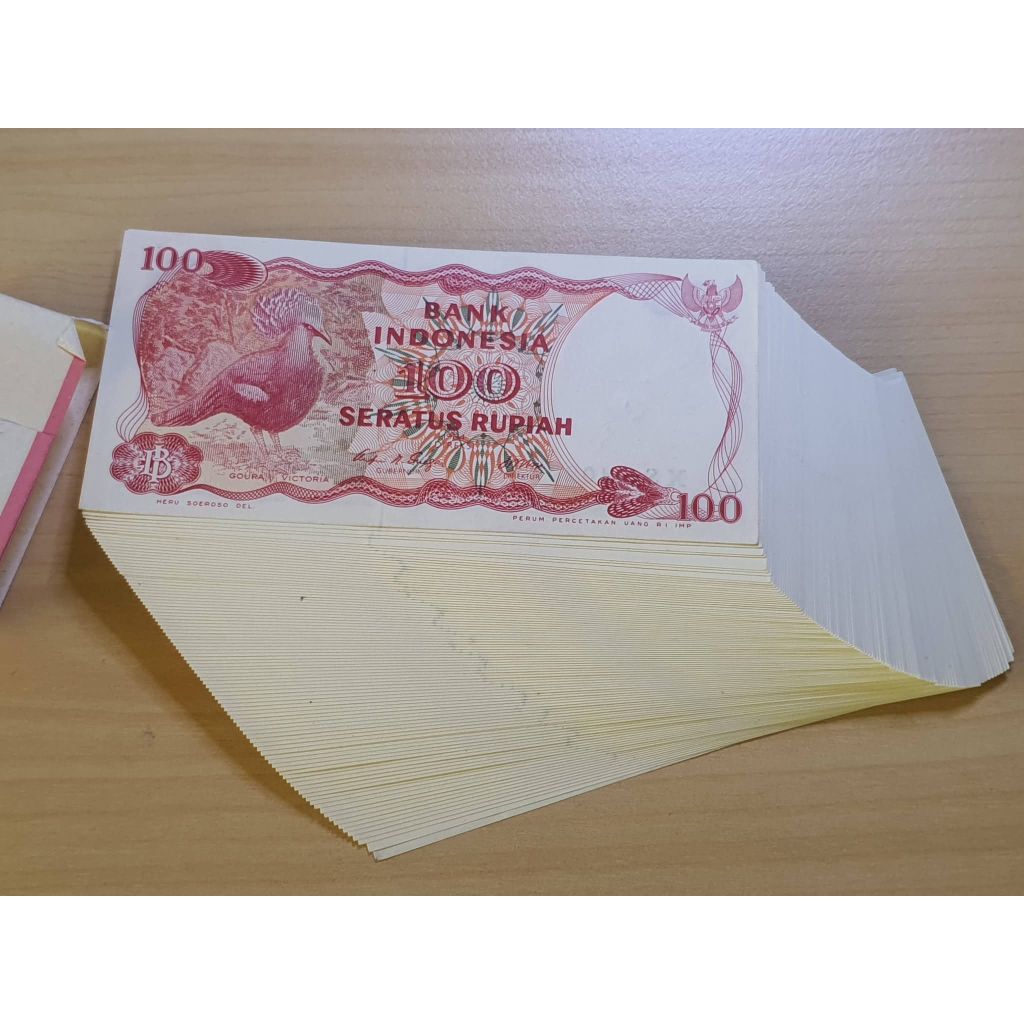 1 Gepok Uang Kuno Goura Victoria 1984 UNC