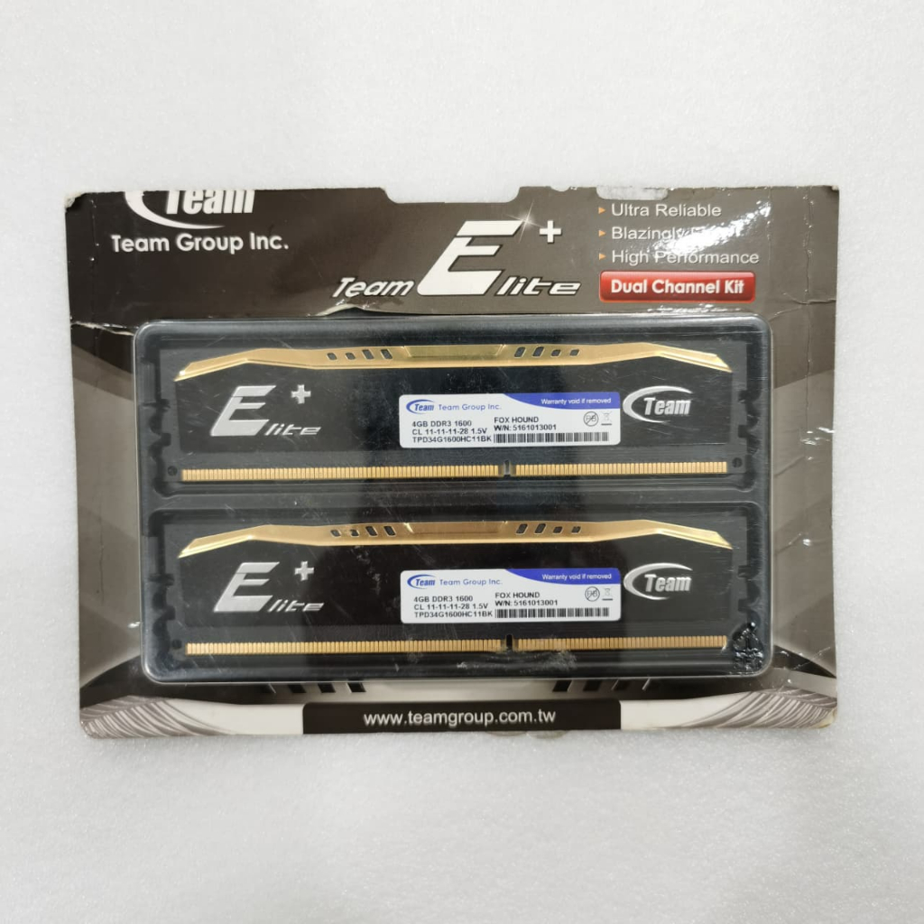 SECOND - TEAM ELITE+ DDR3 8GB (2x4GB) 1600 MHz