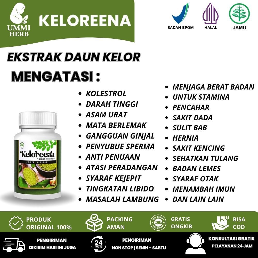 Obat Glaukoma Mata Berlemak Minus Ptosis Mata Turun Pterygium Saraf Mata Rusak - Kelorena Asli Origi