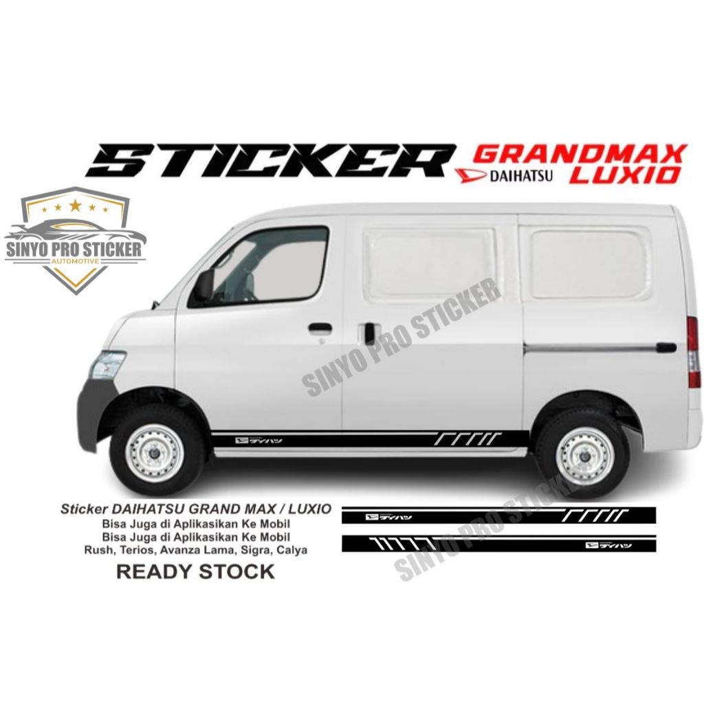 STICKER STIKER DAIHATSU GRANDMAX LUXIO CUTTING STICKER MOBIL GRANDMAX