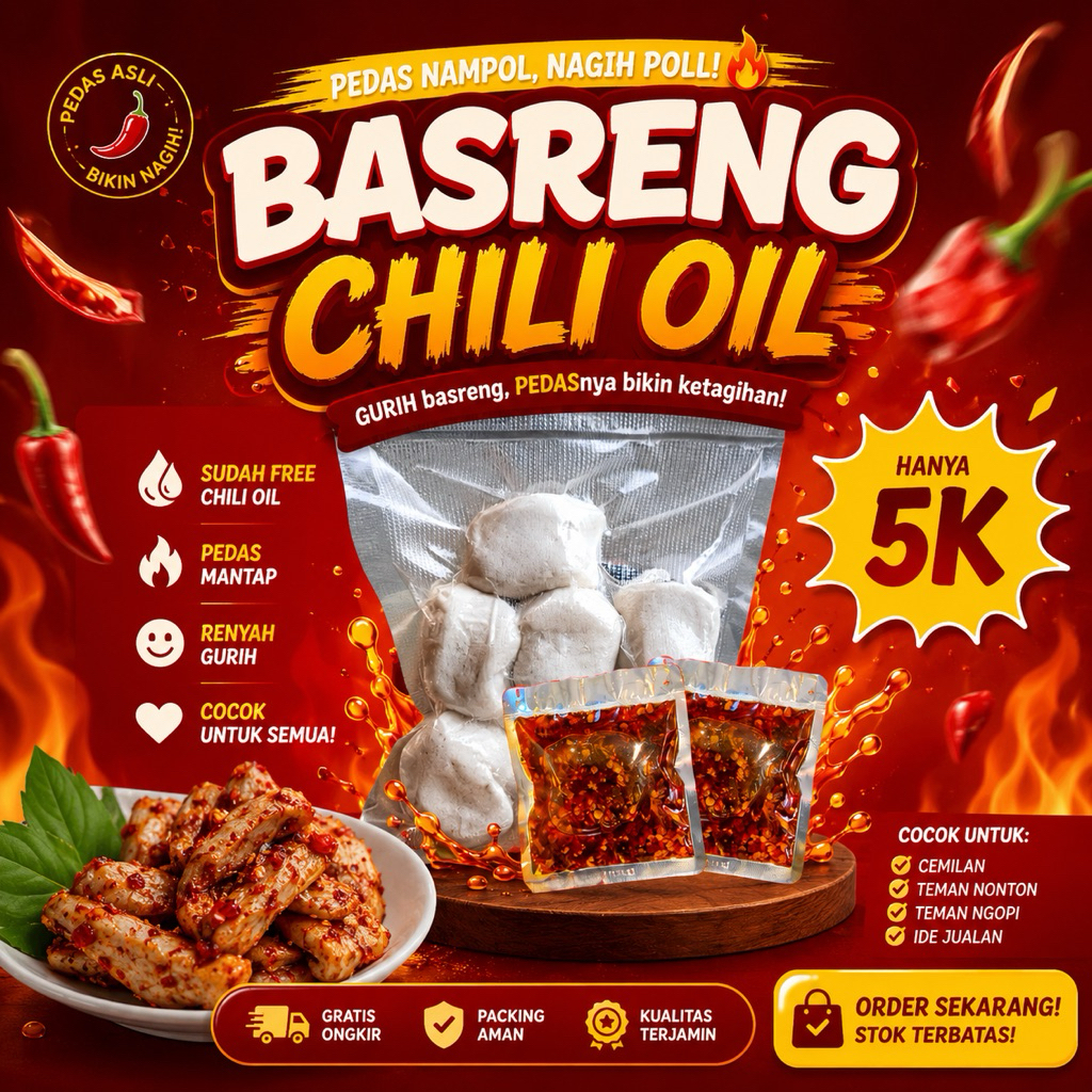 basreng mentah viral/ basreng mentah chili oil isi 5 biji