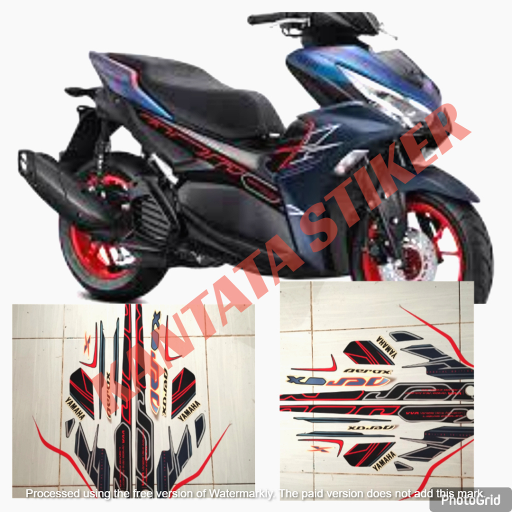STIKER STRIPING LIS BODY MOTOR AEROX 2024 CYBER CITY