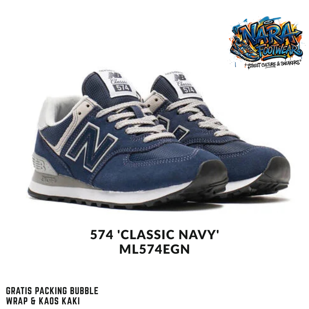 Sepatu 574 'Classic Navy' ML574EGN Sneakers Unisex