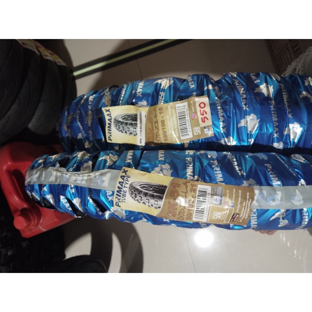 BAN LUAR MERK PRIMAX GODZILA 100/100-18 & 80/100-21
