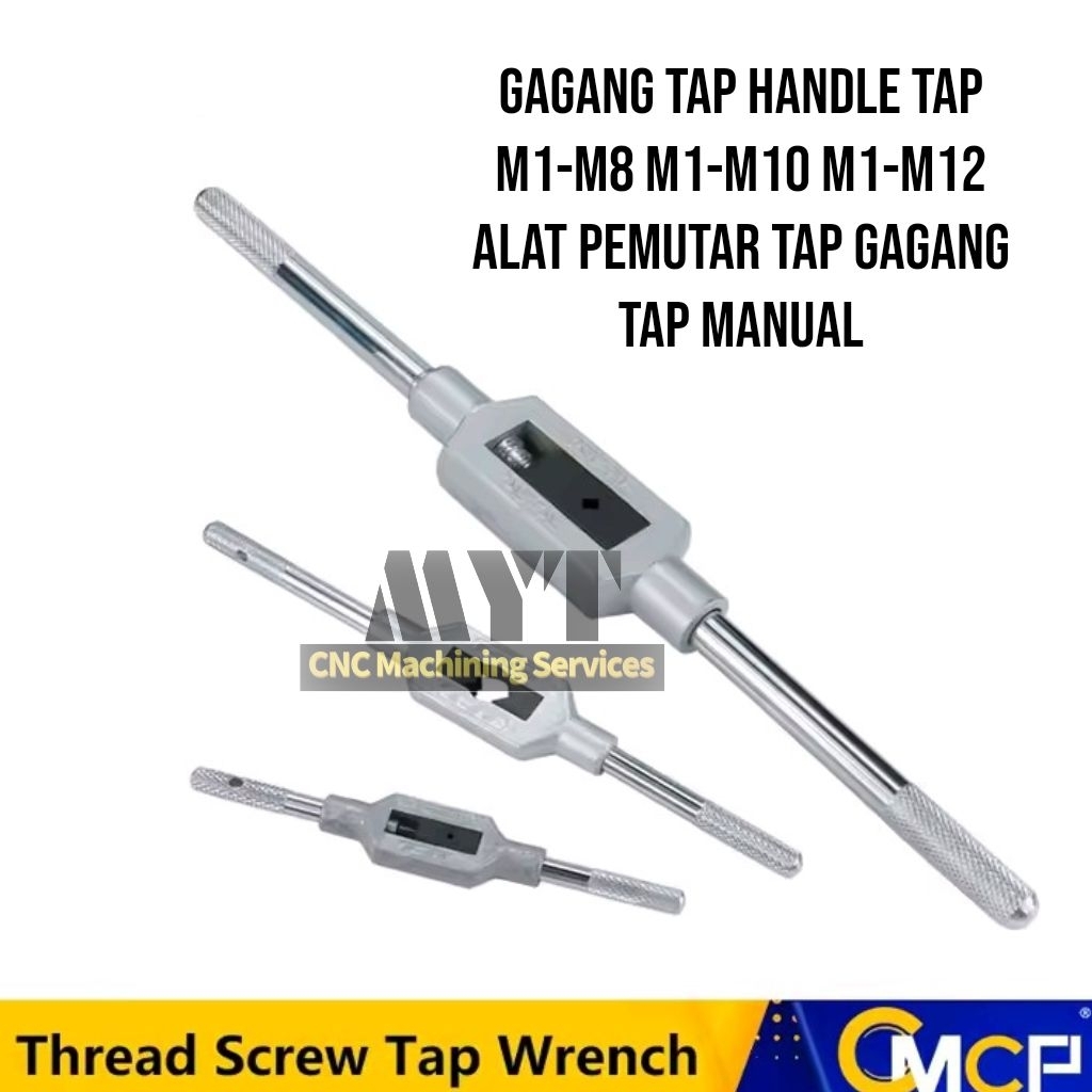 Gagang Tap Handle Tap M1-M8 M1-M10 M1-M12 Alat Pemutar Tap Gagang Tap Manual