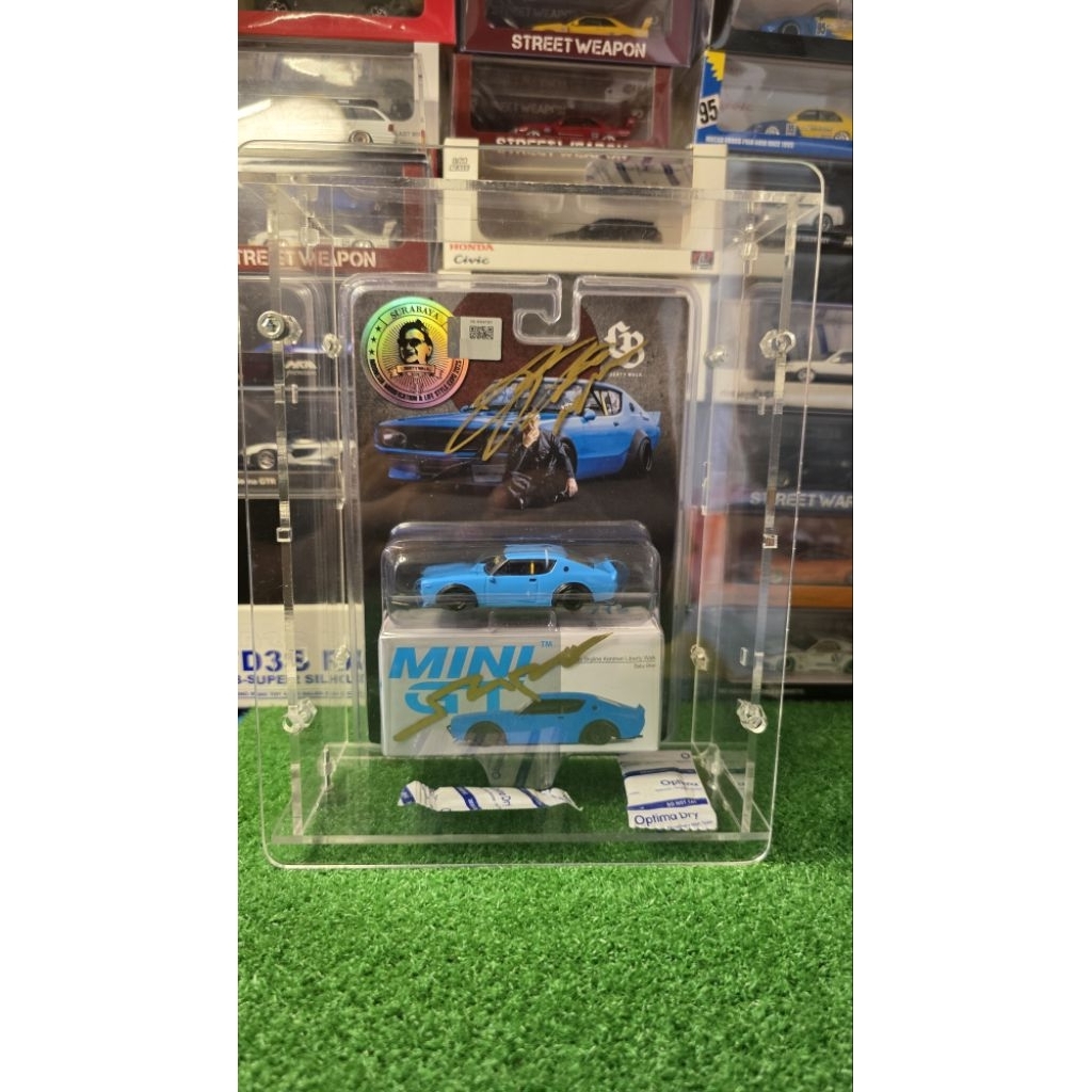 Mini GT 1:64 SIGN Nissan Skyline Kenmeri Baby Blue Event IMX Semarang 2025 FREE Akrilik Segel/Sealed